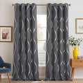NICETOWN Grey Blackout Striped Pattern Curtains by NICETOWN