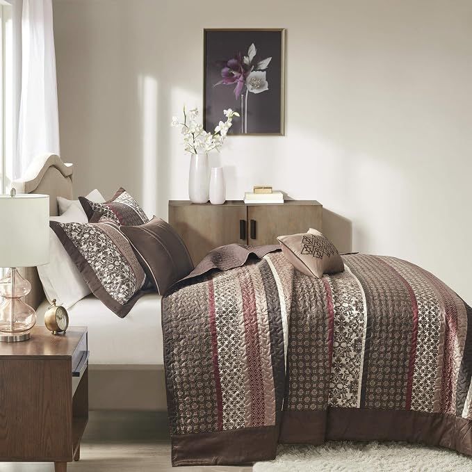 Madison Park King Quilt Bedding Set, Reversible Quilted Bedspread Set, - Image 10