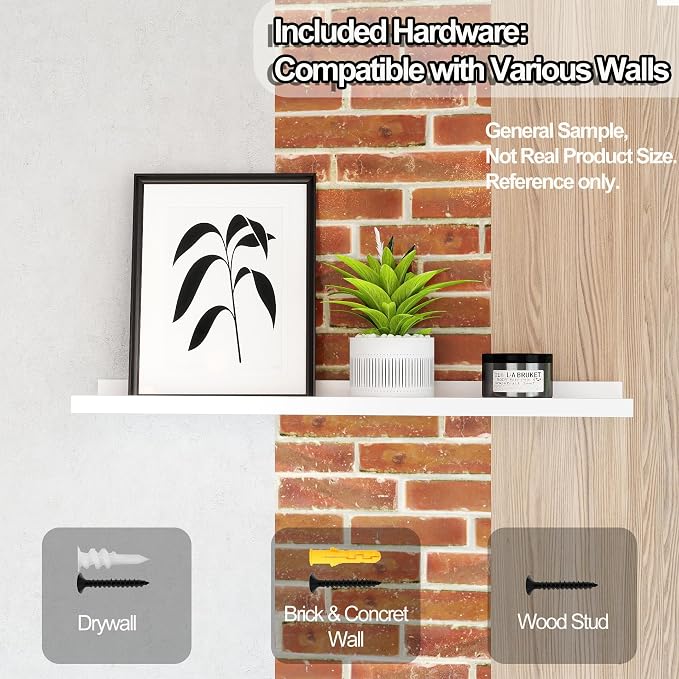 White Floating Shelves for Wall Decor, 32 in Shelf - Image 7