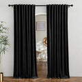 RYB HOME Black Velvet Blackout Curtains by RYBHOME