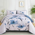 Mybedsoul Full/Queen Quilt Set Blue, Reversible Polyester Coverlet Set by Mybedsoul