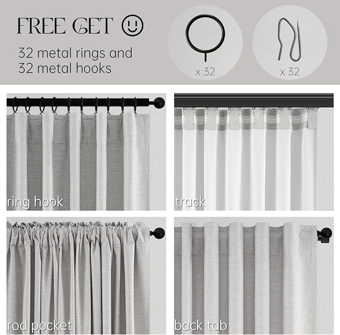 Topfinel Extra Long 120 Inch Blackout Curtains - Image 3