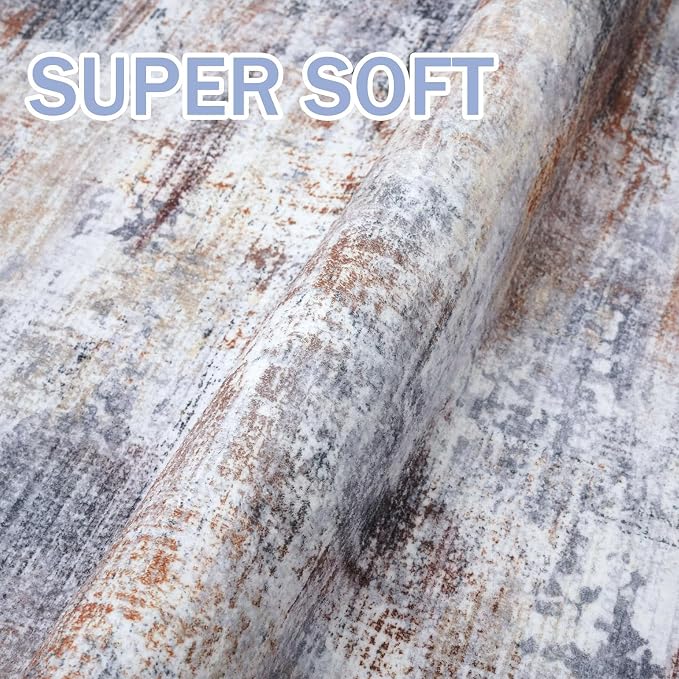 Abstract Runner Rug 3x6 Ft Washable Runners - Image 6