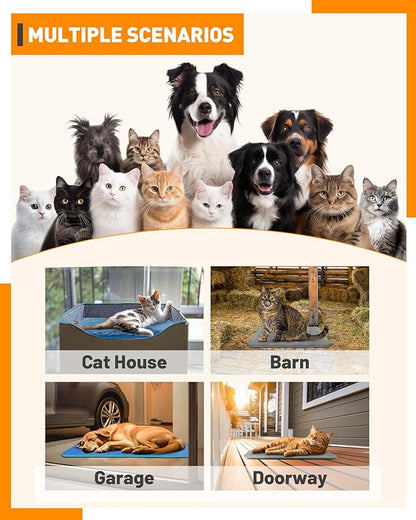 PETNF Pet Heating Pad Temperature Adjustment Anti-bite Puppy with Timer Cat Dog Heating Pad Indoor Waterproof Pet Warming Electric Heated Bed Mat Dog