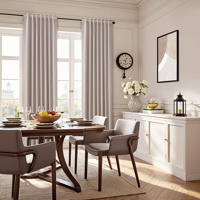 Taupe Linen 100% Blackout Curtains - Image 6