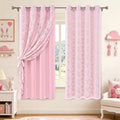 Yinhua Pink Blackout Curtains Double Layer Curtains by yinhua