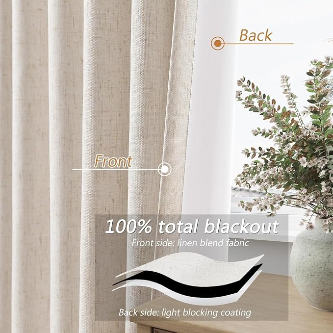 100% Blackout Curtains 40 Inch Wide by 84 Inch - Image 4