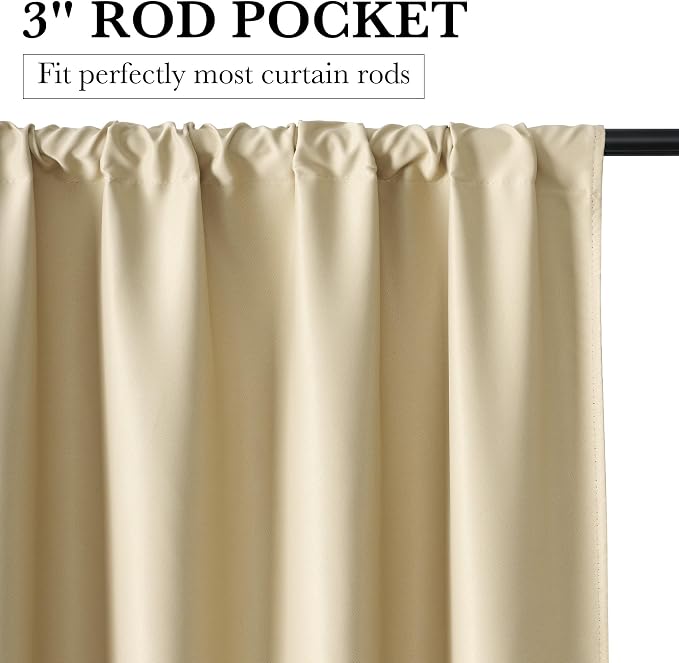 RYB HOME 100% Blackout Short Curtains - Image 3