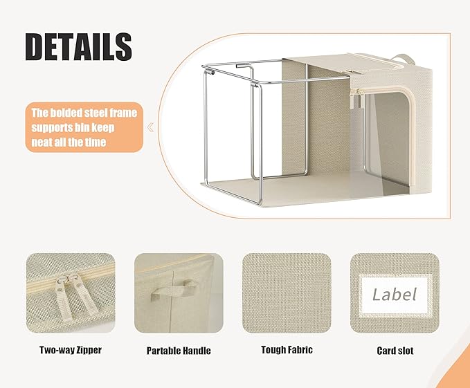 3 Openings Clothes Storage Bins - Image 4