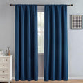 IGEMAEVE Blackout Curtains for Bedroom Grommets Navy Blue 52" W x 90" L | by IGEMAEVE