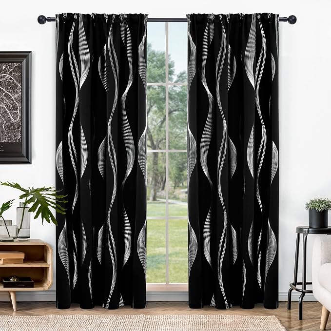 Deconovo Blackout Back Tab Curtains - Image 2