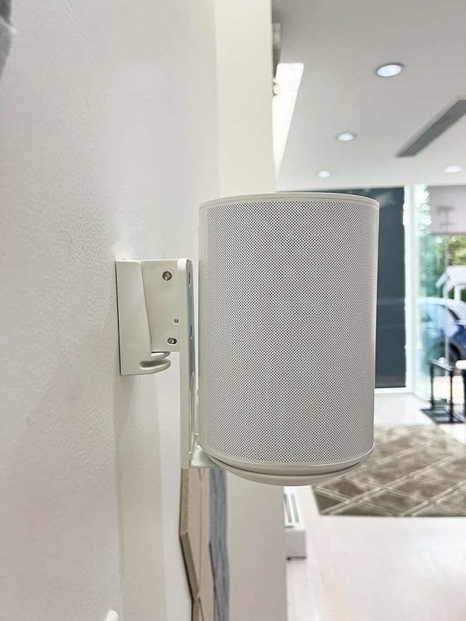 ynVISION.DESIGN Adjustable Wall Mount Compatible with Sonos ERA 100 Speaker - White 2 Pack
