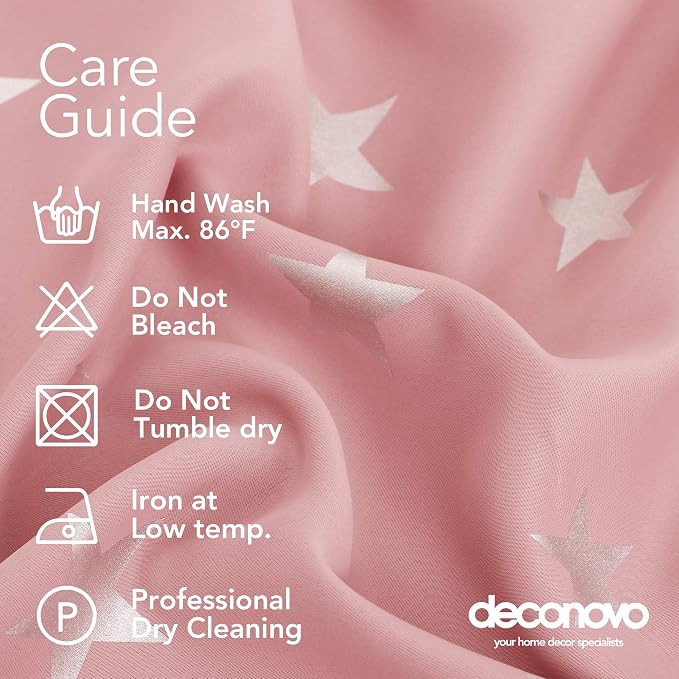 Deconovo Coral Pink Blackout Curtains 2 Panel Set - Image 9