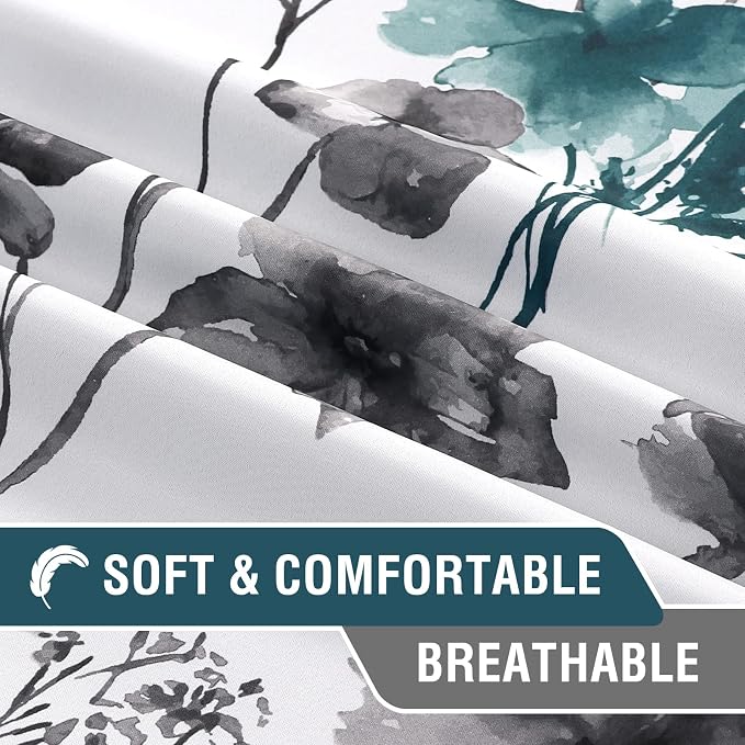 H.VERSAILTEX 100% Blackout Curtains 63 inch Length 2 Panels Set Cattleya Floral - Image 8