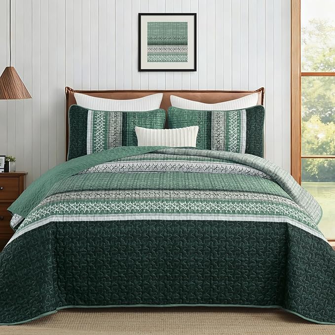 Cottolester Quilt King Size, All Seasons Microfiber Quilt Bedding Sets by Cottolester