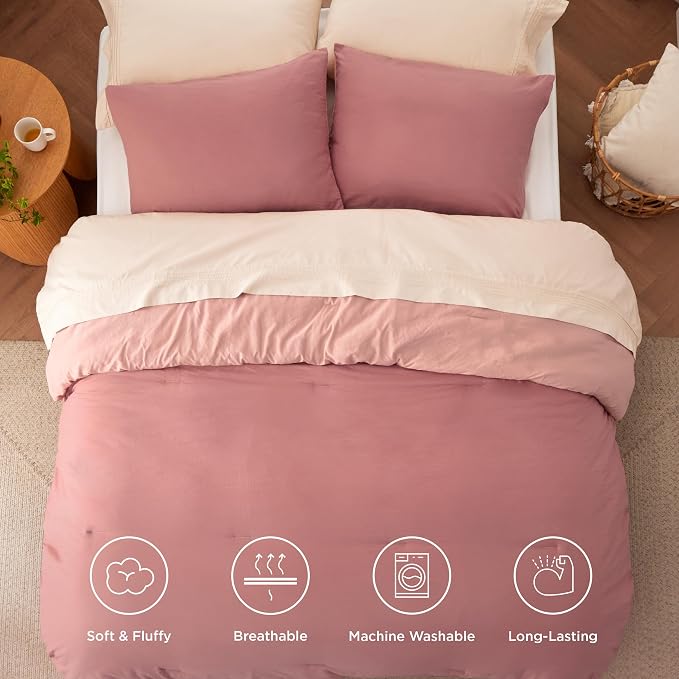 Bedsure Twin/Twin XL Comforter Set, 2 Pieces GentleSoft™ Bed Set, 1 Lightweight - Image 4