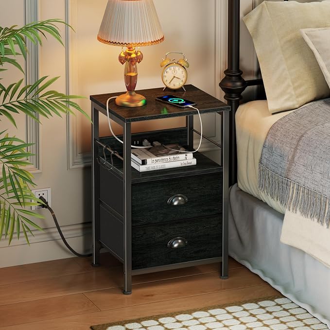 Nightstand with Charging Station - Image 6