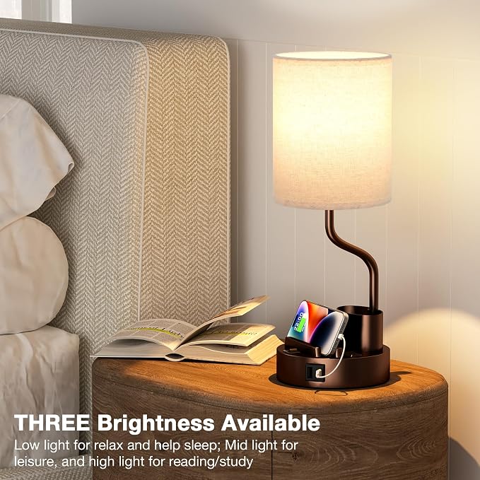 Bedside Lamps for Bedroom Set of 2 - Image 4