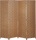 Room Divider Wall Divider 6FT 4 Panels Wood Mesh Hand-Woven Indoor Room Screen by Dopinmin
