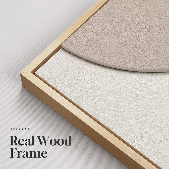 Large 3D Textured Framed Neutral Abstract Wall Art - Image 5