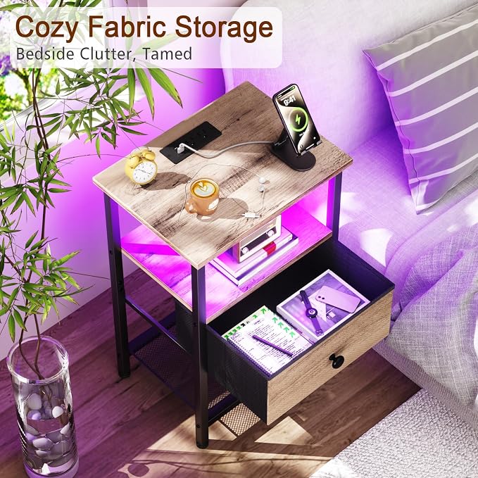 Night Stand, LED Nightstand - Image 6