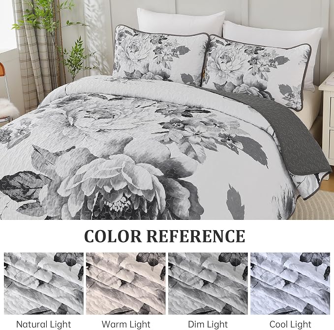 WONGS BEDDING Quilt Queen Size, Soft Microfiber Lightweight Farmhouse Bed Cover - Image 7