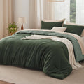 Bedsure King Comforter Set, Dark Olive Green Soft Prewashed Bedding by Unknown