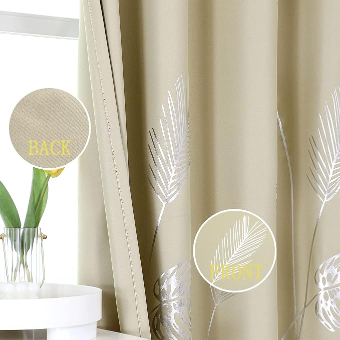 Darkening Curtains White Window 84 Inches Long Thermal Insulated Grommet - Image 3