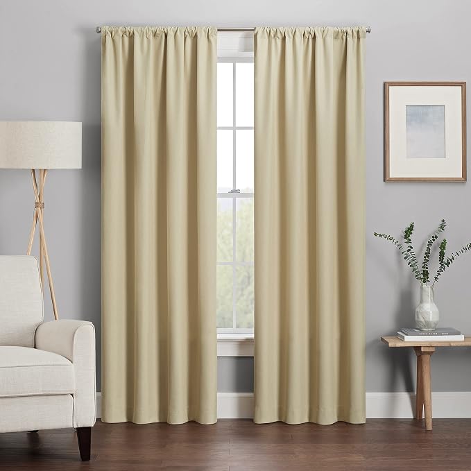 ECLIPSE Kendall Modern Blackout Thermal Rod Pocket Window Curtain - Image 3
