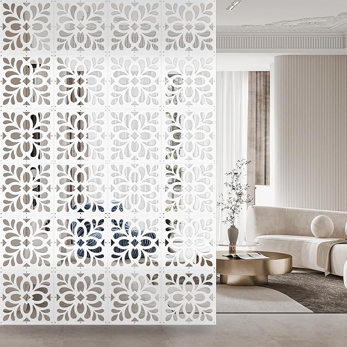 24PCS Hanging Room Divider Wall Screen Panel Room Divider Panels- Leaves | by Boshen