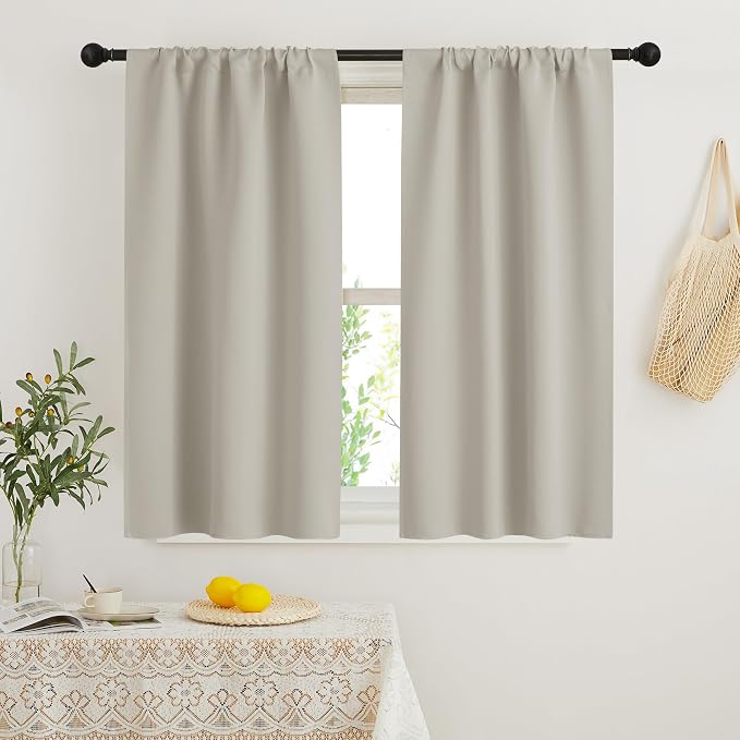 RYB HOME RV Curtains for Camper Windows, Mini Small Curtain Tiers | Thermal by RYBHOME