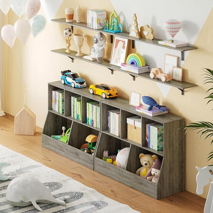 Long Wall Shelves, 47.3Inch Wooden Floating Shelves - Image 9