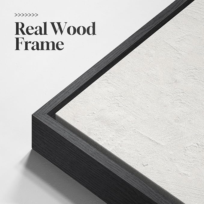 Large Framed Neutral Abstract Canvas Wall Art - Image 5