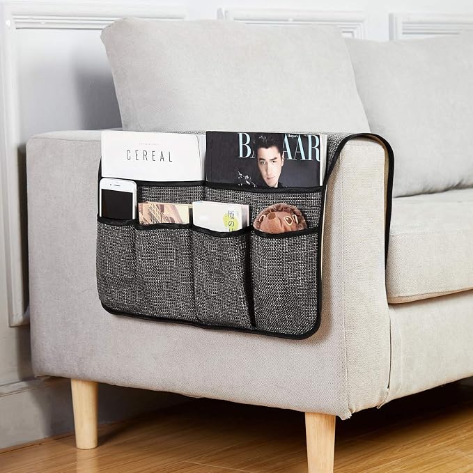Sofa Armrest Organizer Non-Slip Arm Chair Hanging Caddy Remote Control Holder - Image 2