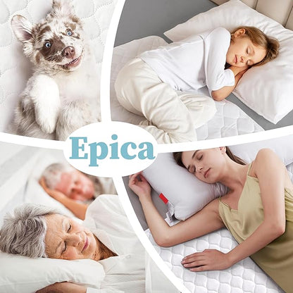 Epica Premium Ultra Plus Waterproof Sheet Protector Bed Pad, Under-pad, Quilted, Waterproof, and Washable, 34" x 52" for Children or Adults with Incontinence 34”x 52” (500 Washes ) Pack of 1