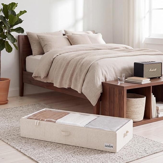 StorageWorks 6 Inch Low Profile Under Bed Storage Containers - Image 5