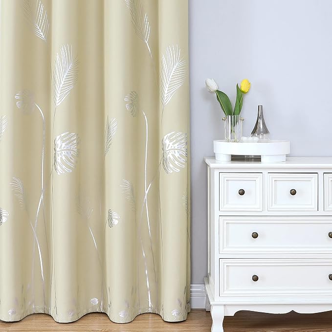 Darkening Curtains White Window 84 Inches Long Thermal Insulated Grommet - Image 2