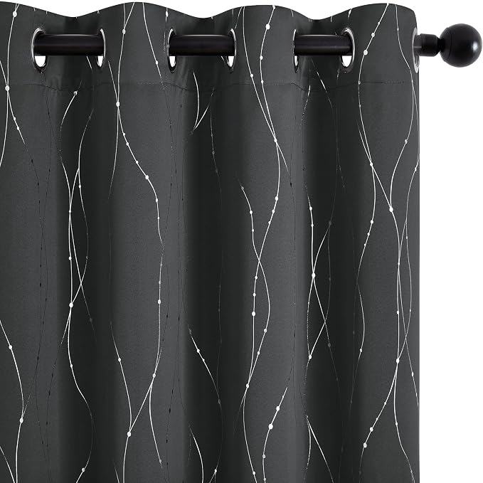 Deconovo 100% Blackout Living Room Curtains 84 Inches Long, Thermal Insulated - Image 9