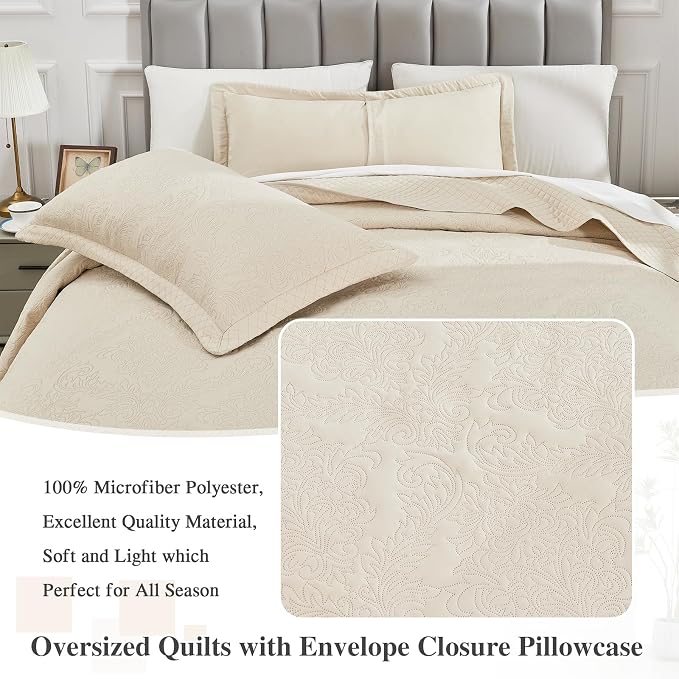 Oversized King Bedspread 138x122, California King Quilt - Image 6
