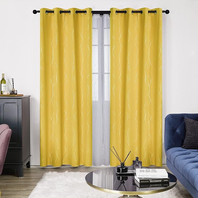 Deconovo Living Room Curtains 108 Inch Long, Thermal Insulated, Room Darkening - Image 2