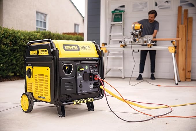 Champion Power Equipment 11,000-Watt Wireless Remote Start Home Backup Portable Inverter Generator with Quiet Technology and CO Shield