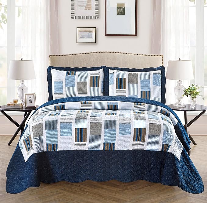 Fancy Collection 3pc Bedspread Bed Cover Over Size New by Fancy+Linen