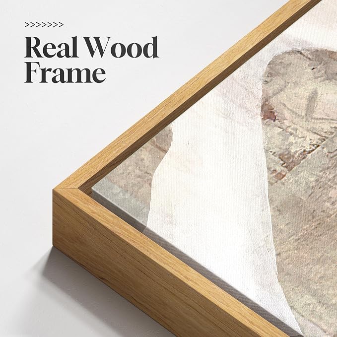 Framed Neutral Abstract Wall Art - Image 6