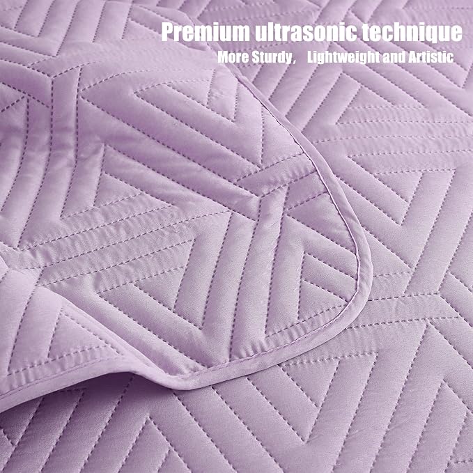 Whale Flotilla Soft Geometric King Quilt Set - Image 8