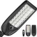 MMKT Solar Lights Outdoor, 8000W 3 Color Solar Street Lights, Commercial Solar Parking Lot Lights Waterproof Dusk to Dawn, Security Flood Lights with Motion Sensor for Yard, Basketball Court