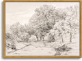 OIQArtOIQ Vintage Landscape Canvas Wall Art Framed Natural Scenery Painting by OIQArtOIQ
