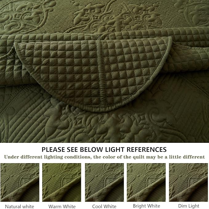 EVENHUG Oversized King Bedspreads California King Quilt Set - Image 6