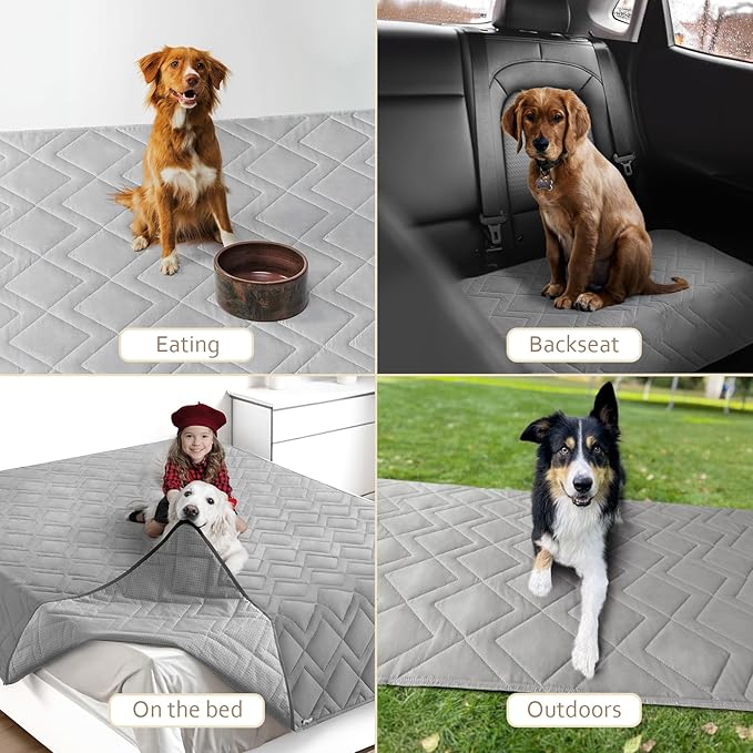 Moonsea Waterproof Dog Blanket Antislip Couch Cover for Dogs Washable Bed Cover Pet Sofa Couch Furniture Protector Cover for Kids Children Dog Cat(40" X 50")