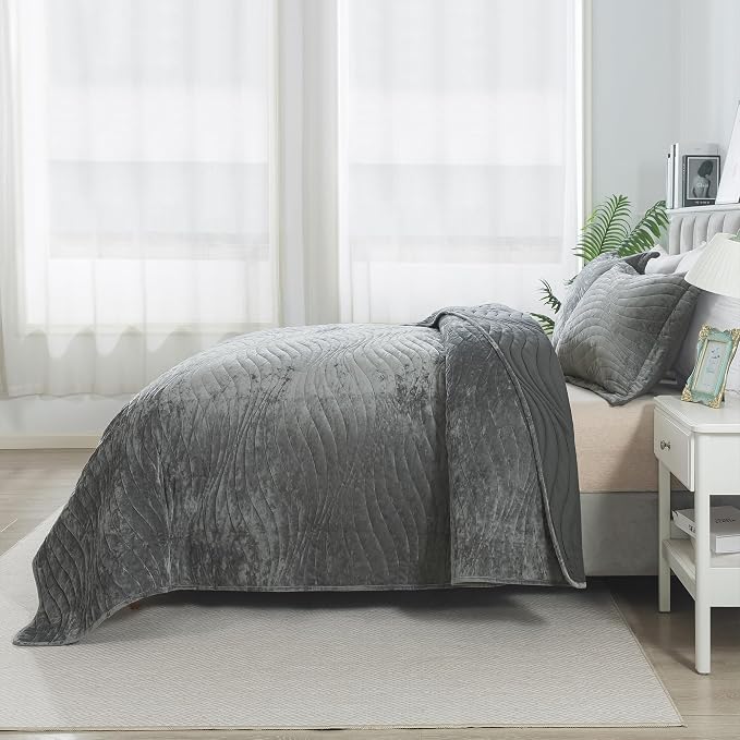 HoneiLife Velvet Quilt Sets Queen - Image 3