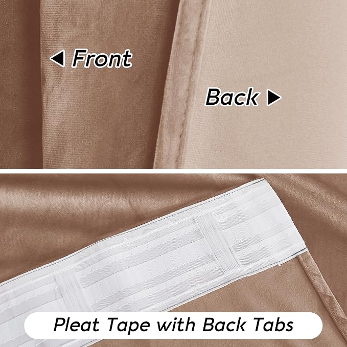 RYB HOME Blush Velvet Curtains 84 inches - Image 5